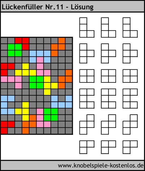 Lösung Knobelspiel Lückenfüller