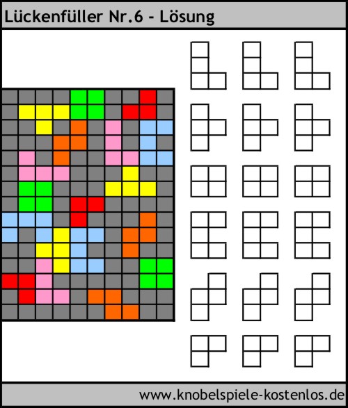 Lösung Knobelspiel Lückenfüller