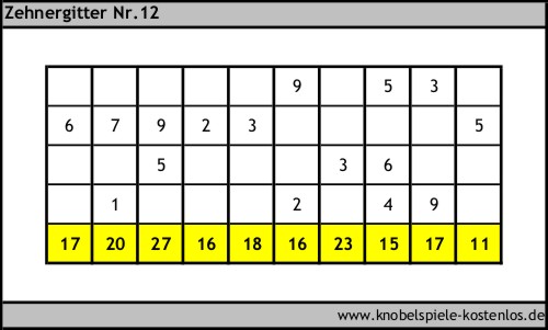Zehnergitter kostenlos