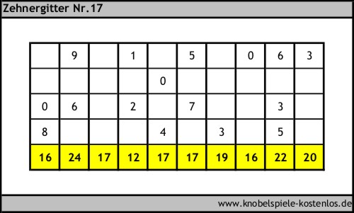 Zehnergitter kostenlos